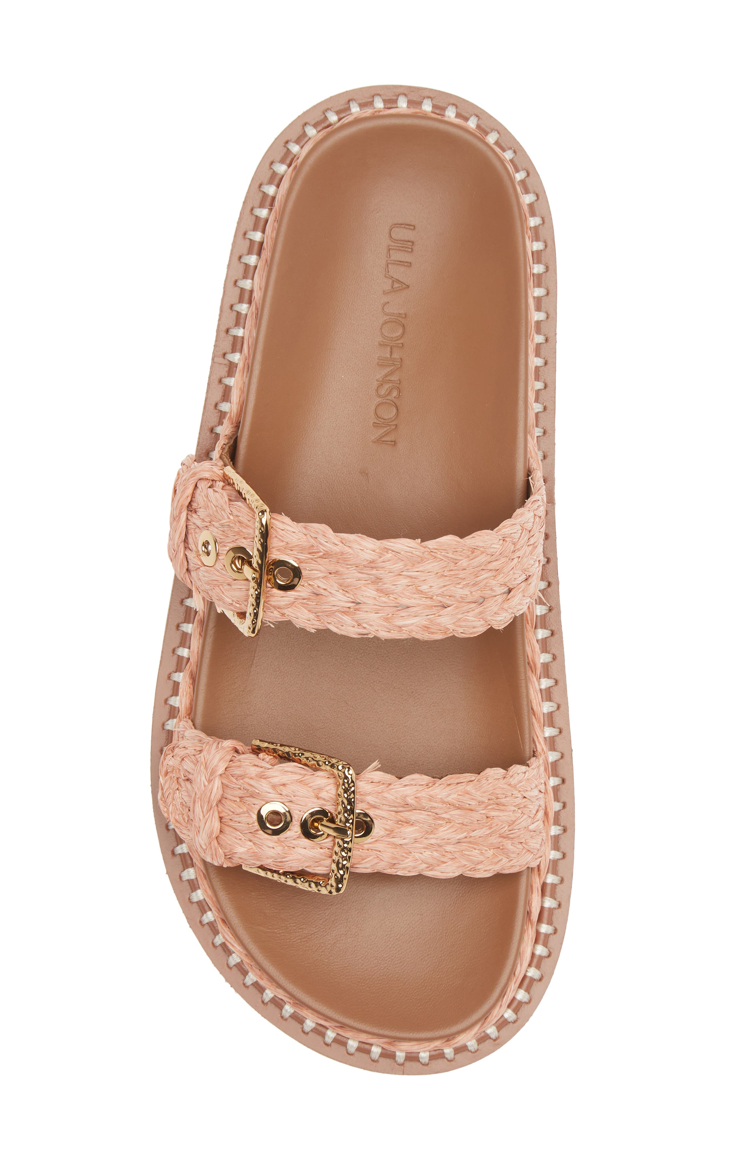 Ulla Johnson Keira Raffia Slide Sandal, Alternate, color, 