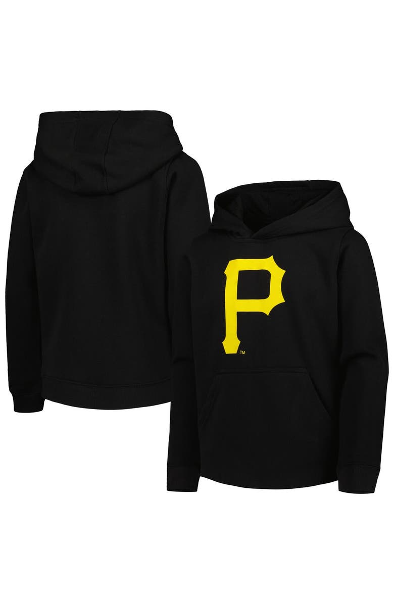 Outerstuff Youth Black Pittsburgh Pirates Team Primary Logo Pullover Hoodie, Main, color, 