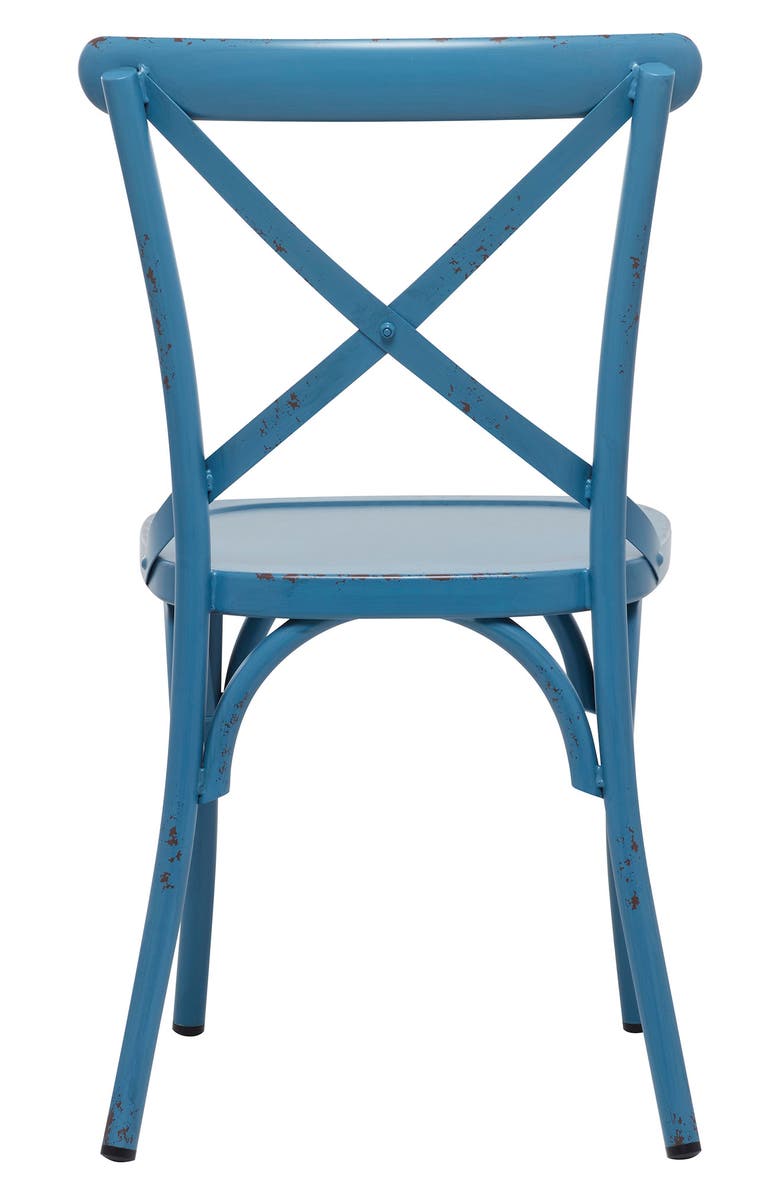 SONOMA SAGE HOME Blue Metal Farmhouse Outdoor Dining Chair - Set of 2, Alternate, color, 