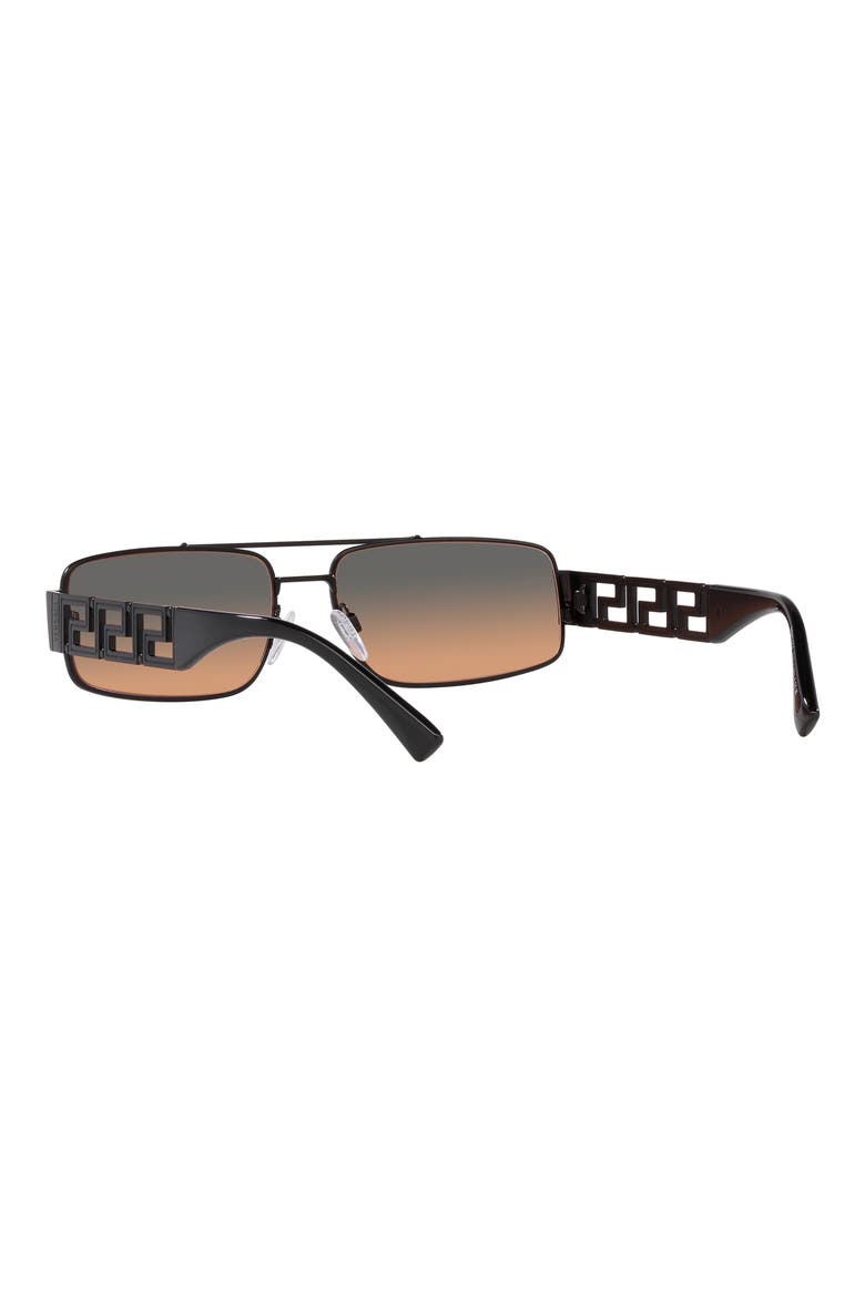 60mm Rectangular Sunglasses, Alternate, color, MATTE BLACK