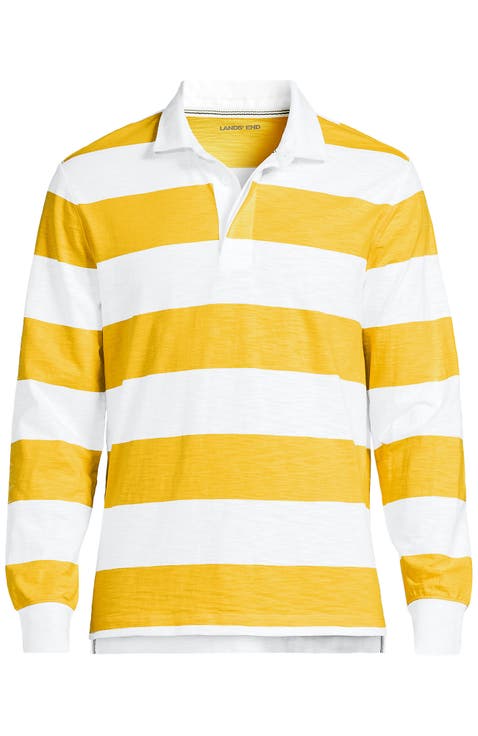 Long Sleeve Textured Rugby Polo