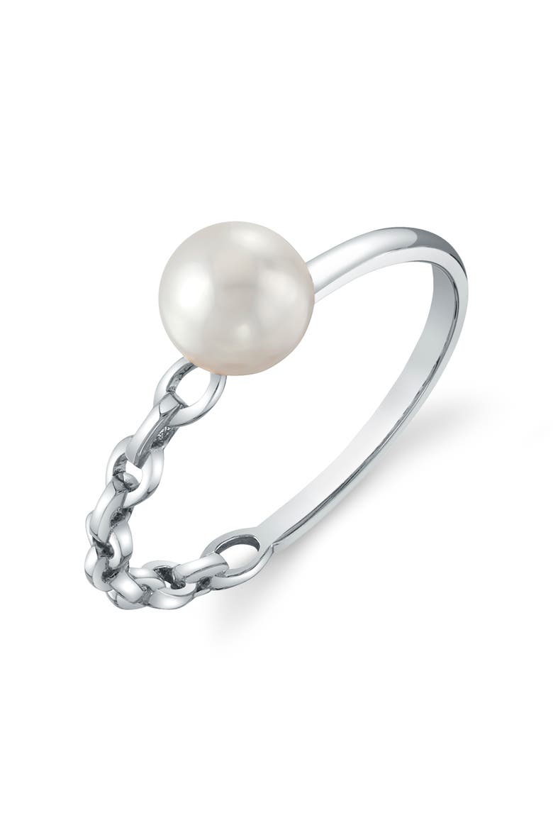 Freshwater Pearl Daphne Ring, Main, color, White Gold