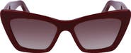 FERRAGAMO 55mm Gradient Rectangular Sunglasses