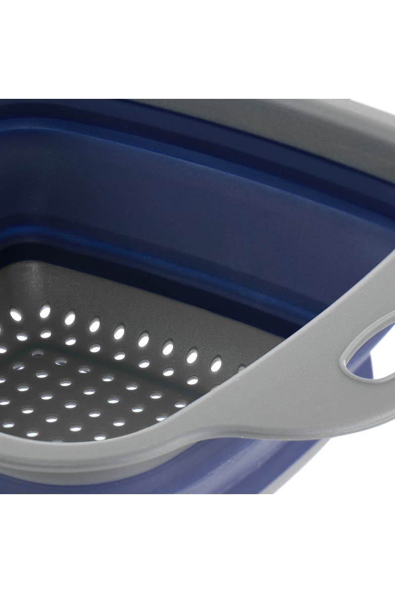 Bluemarine Collapsible Square Plastic Colander, Alternate, color, Blue