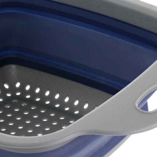 Oster Marine Collapsible Square Plastic Colander In Blue