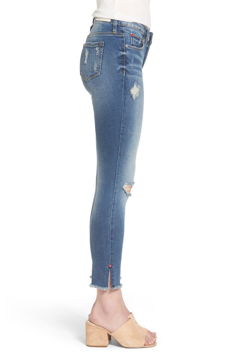 Frayed Hem Ripped Ankle Jeans, Alternate, color, CARALYN