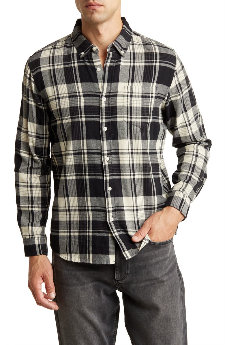 Slate & Stone Plaid Button Down Cotton Shirt, Main, color, 