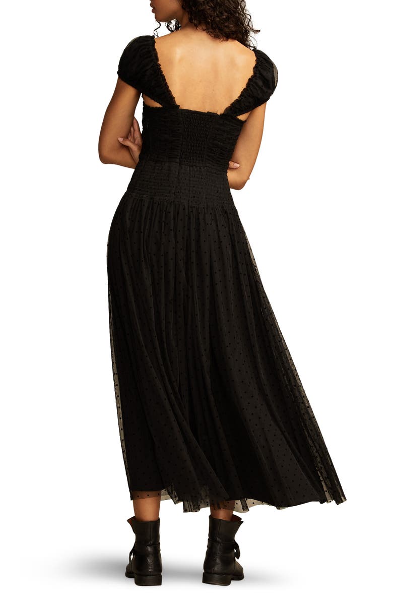 Lucky Brand Flocked Dot Mesh Dress, Alternate, color, 