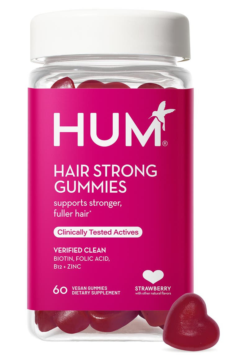 Hair Strong Gummies for Stronger and Fuller Hair, Main, color, NO COLOR