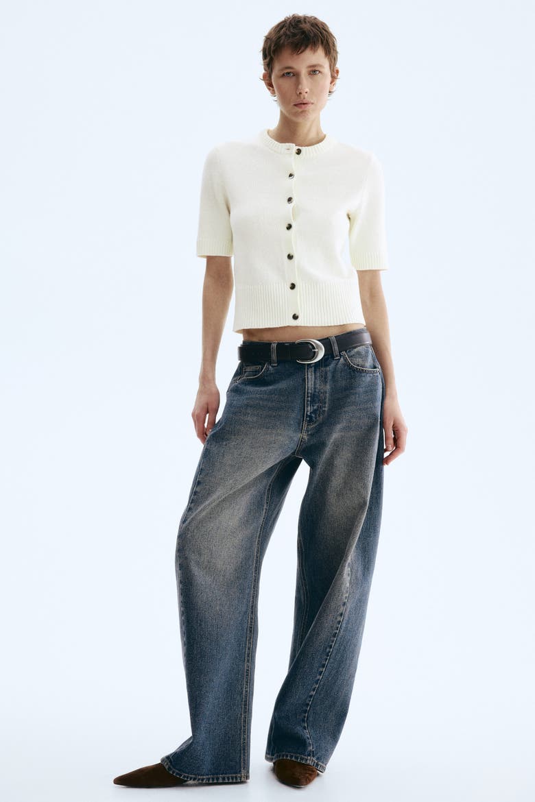 Short-sleeved Cardigan, Alternate, color, White