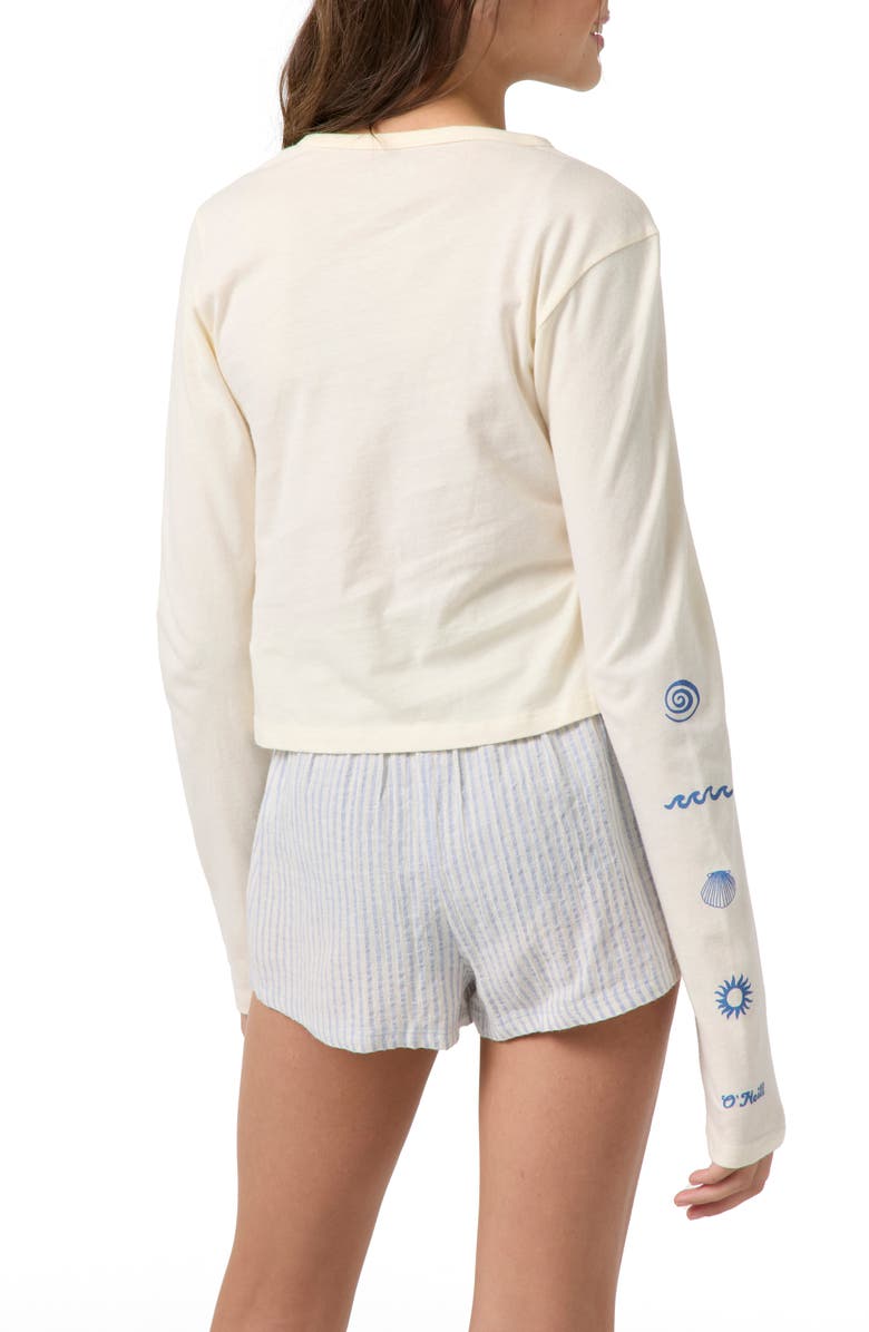O'Neill Kids' Shelly Long Sleeve Cotton Top, Alternate, color, Winter White