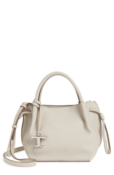 Small Buz Leather Bucket Bag