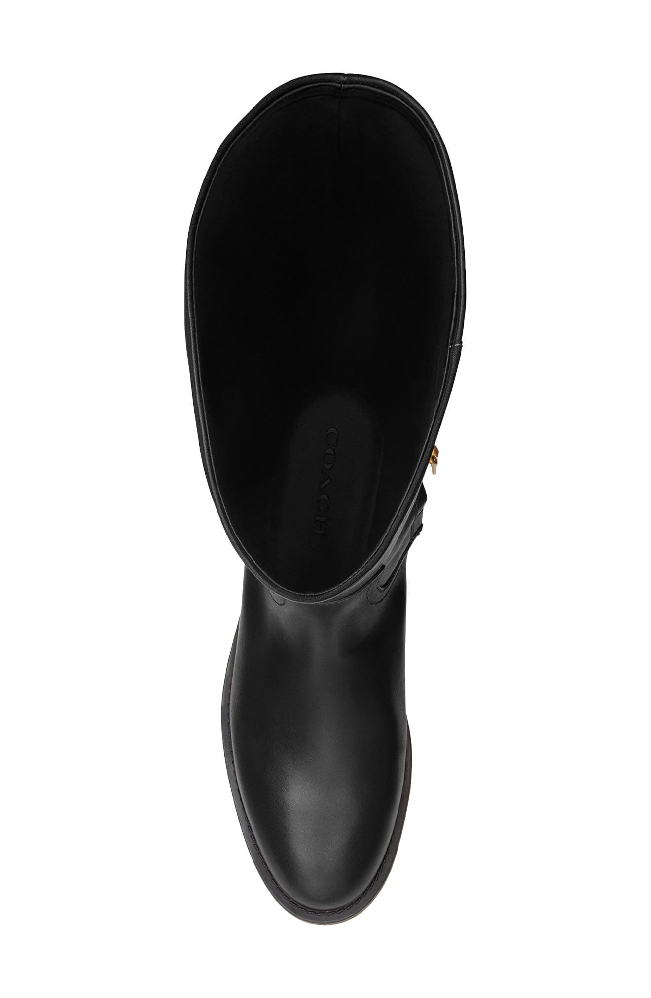 COACH Park Knee High Boot, Alternate, color, Black