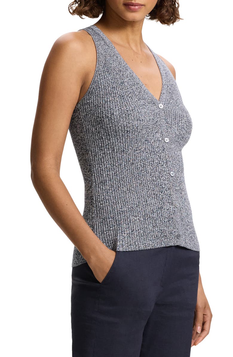 Theory Bleeck Pima Cotton Blend Rib Sweater Vest, Alternate, color,
