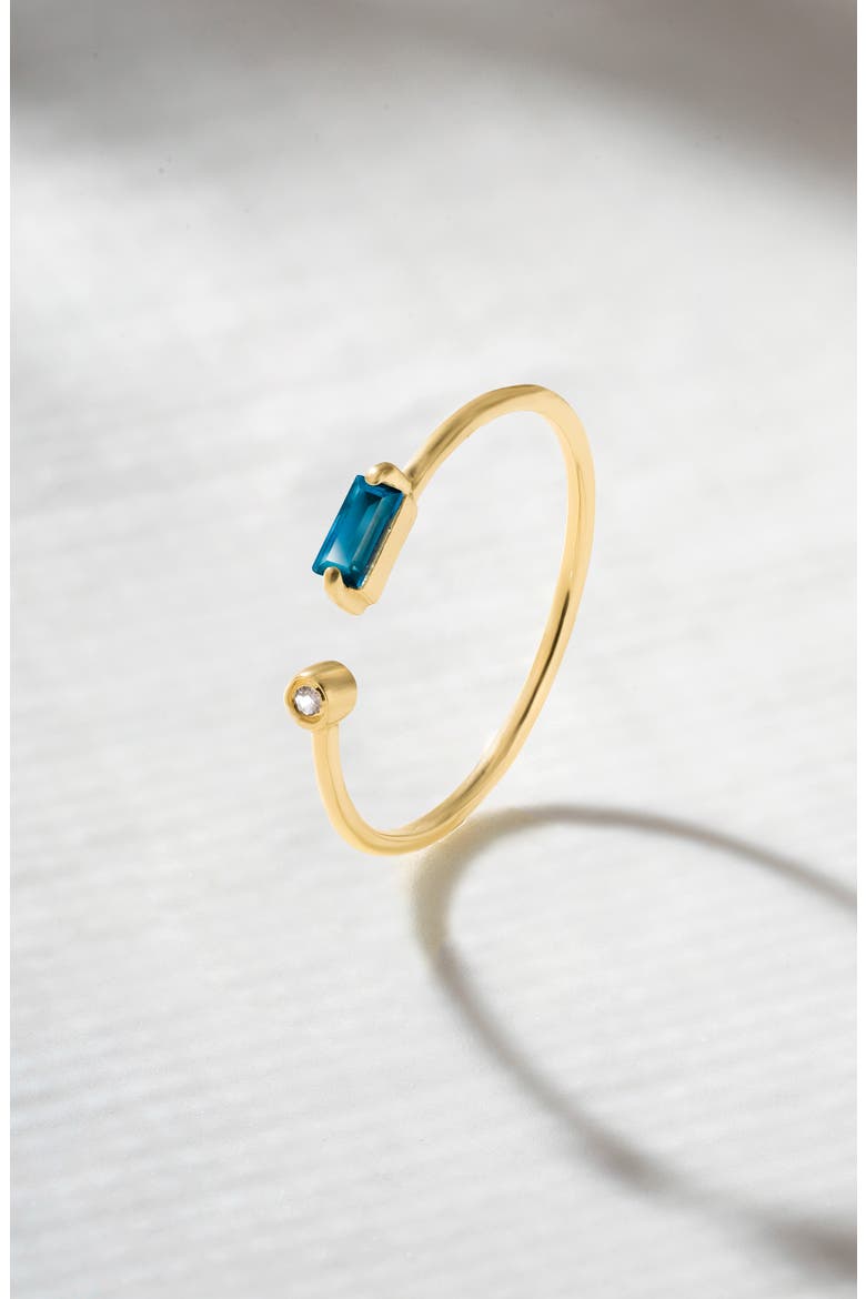 Double Stone Open Band Ring, Alternate, color, BLUE
