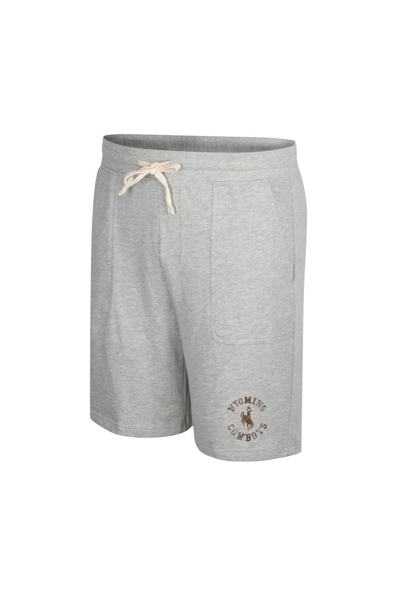 Men's Colosseum Heather Gray Wyoming Cowboys Love To Hear This Terry Shorts, Alternate, color, Heather Gray