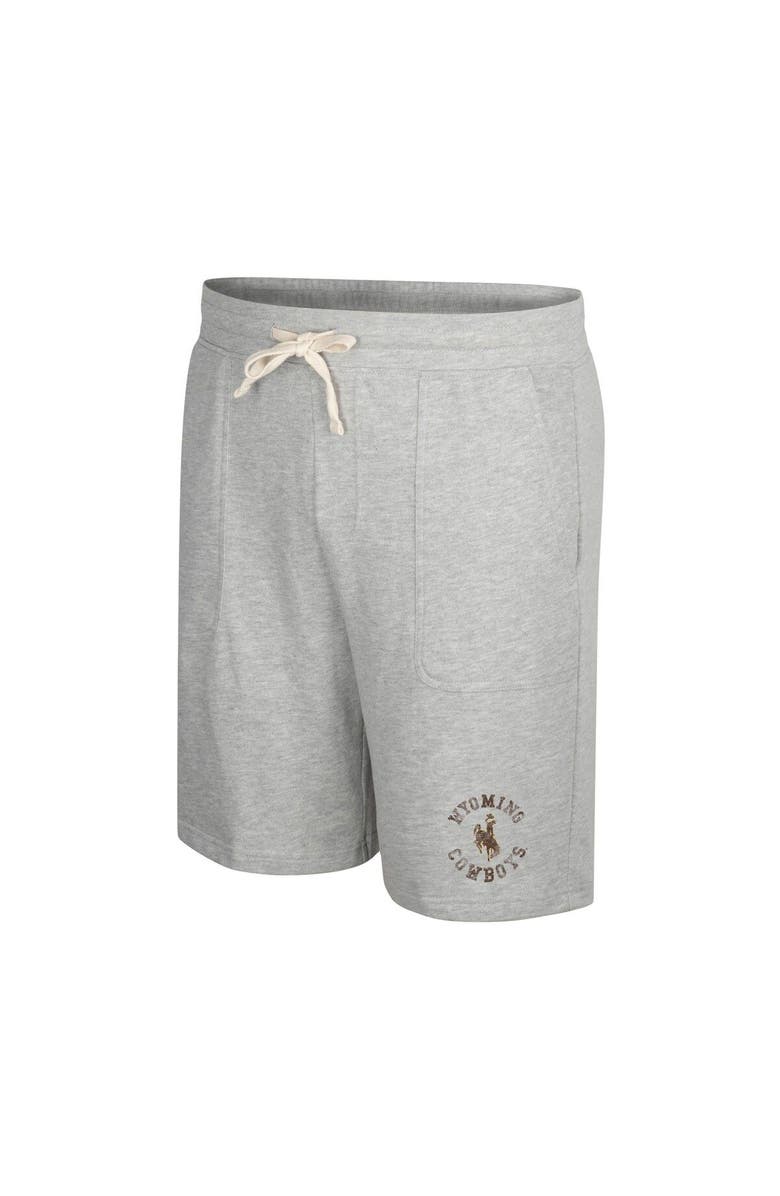 COLOSSEUM Men's Colosseum Heather Gray Wyoming Cowboys Love To Hear This Terry Shorts, Alternate, color, Heather Gray