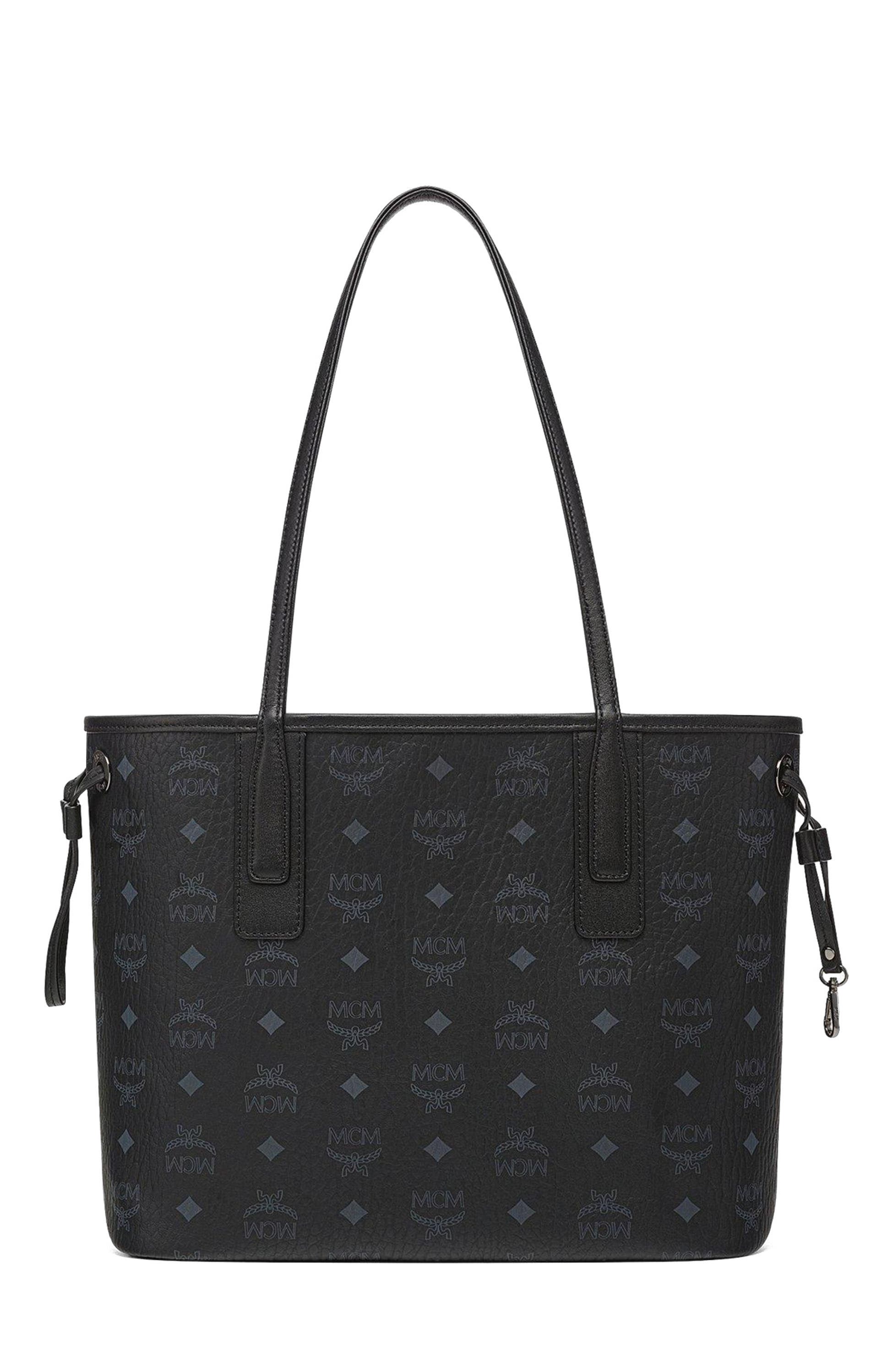 MCM Small Reversible Liz Shopper in Visetos, Alternate, color, 