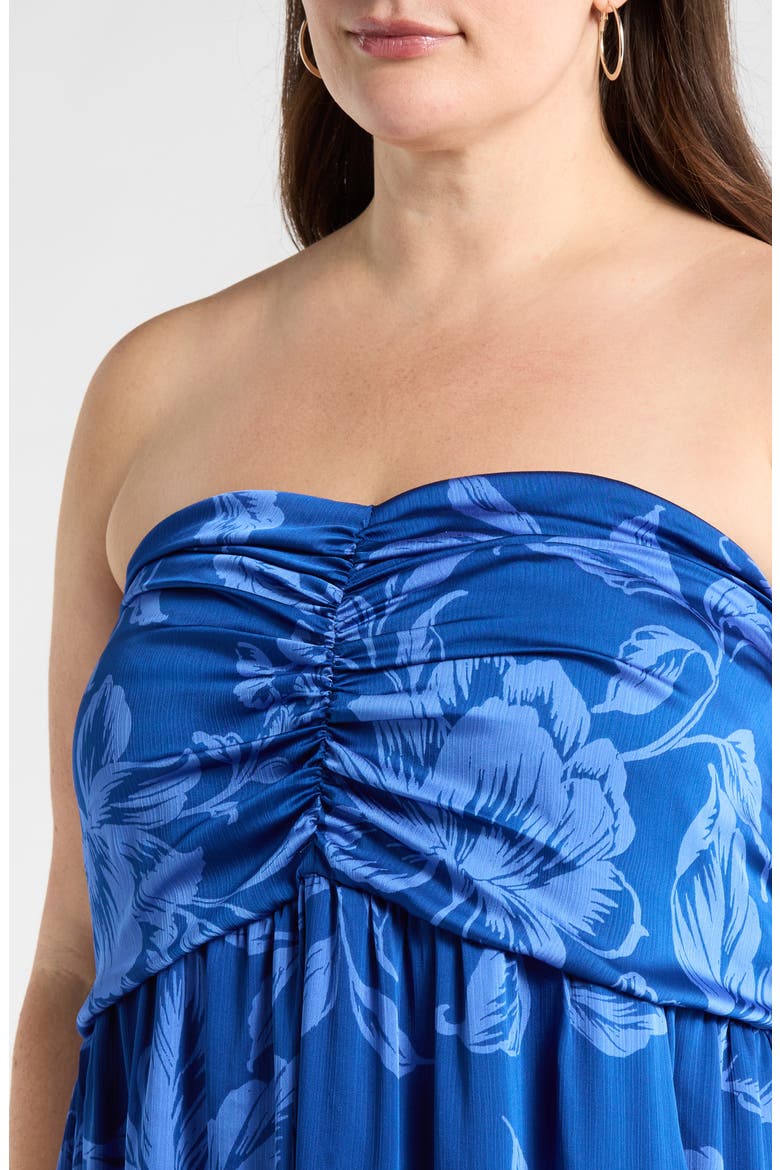 Ciara Floral Tiffi Convertible Maxi Dress, Alternate, color, NAVY-BLUES
