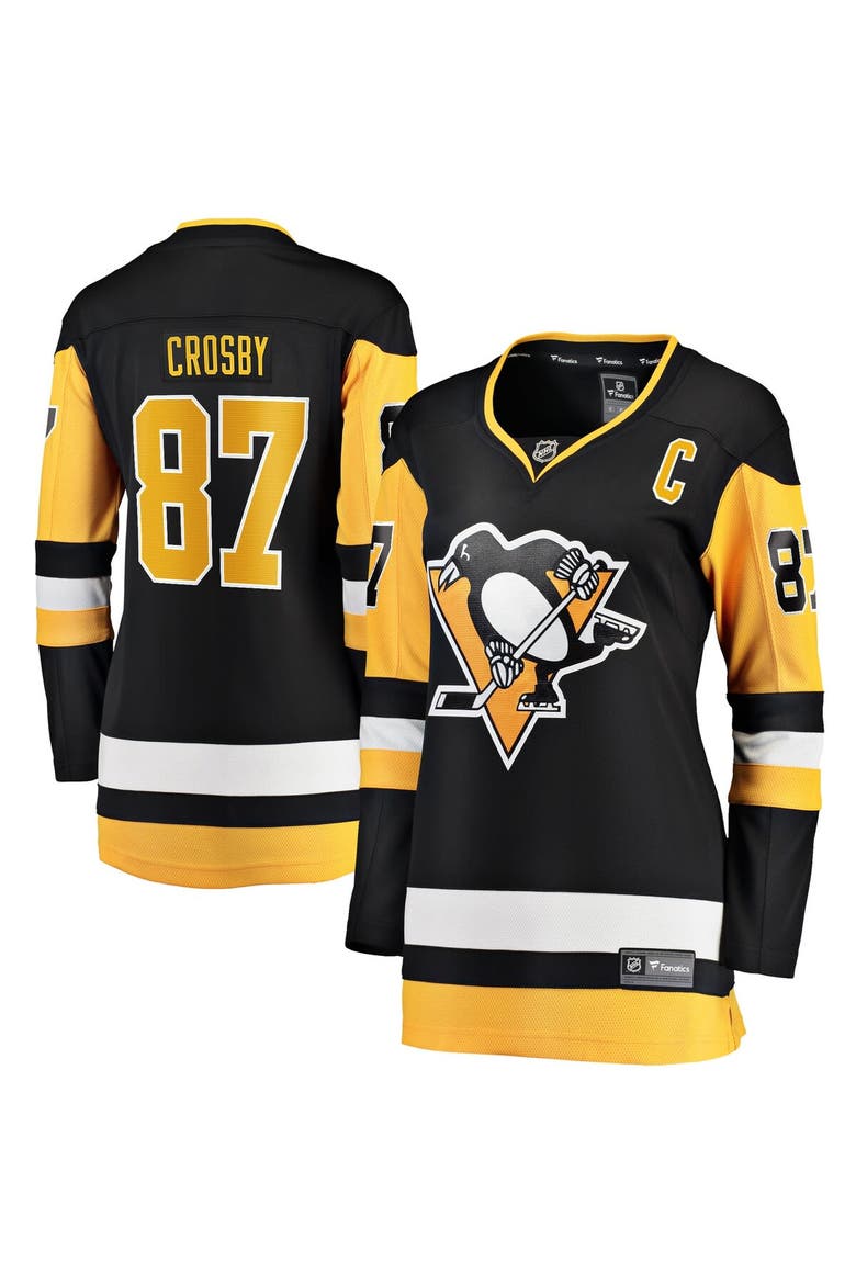 Women's Fanatics Sidney Crosby Black Pittsburgh Penguins Captain Patch Home Breakaway Jersey, Alternate, color, Black