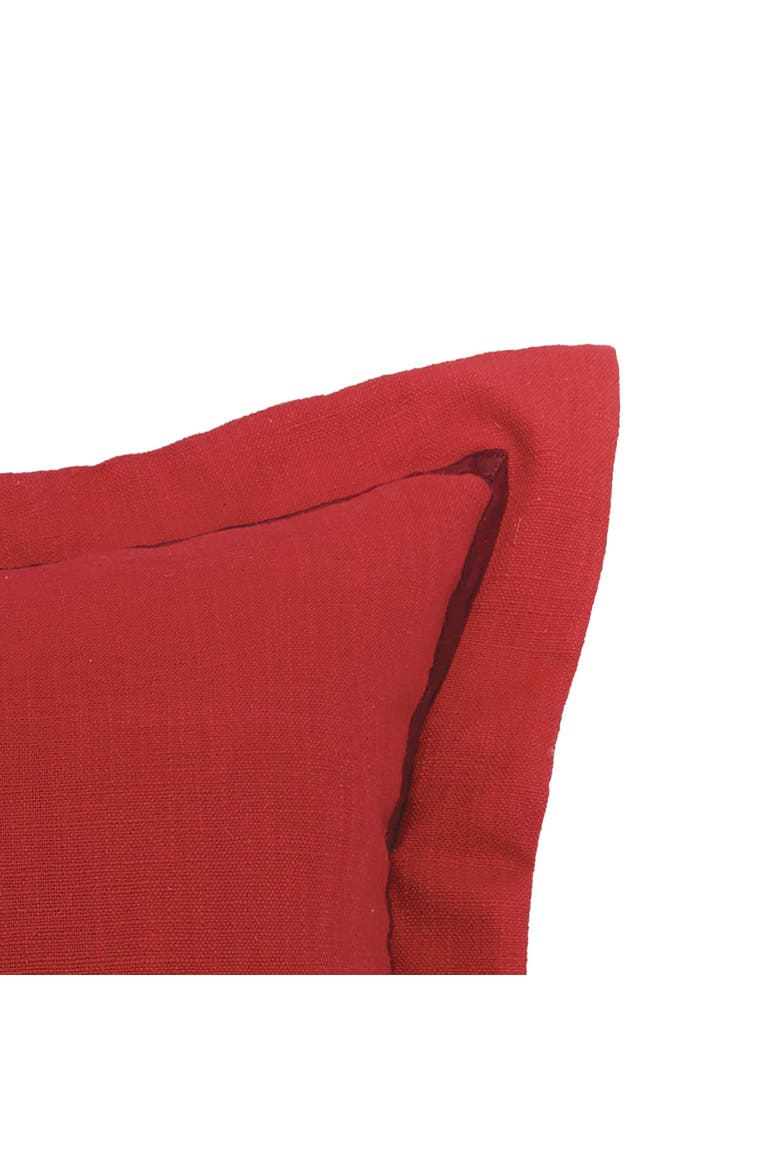 Scarlet Flange Accent Pillow 18" x 18", Alternate, color, Red