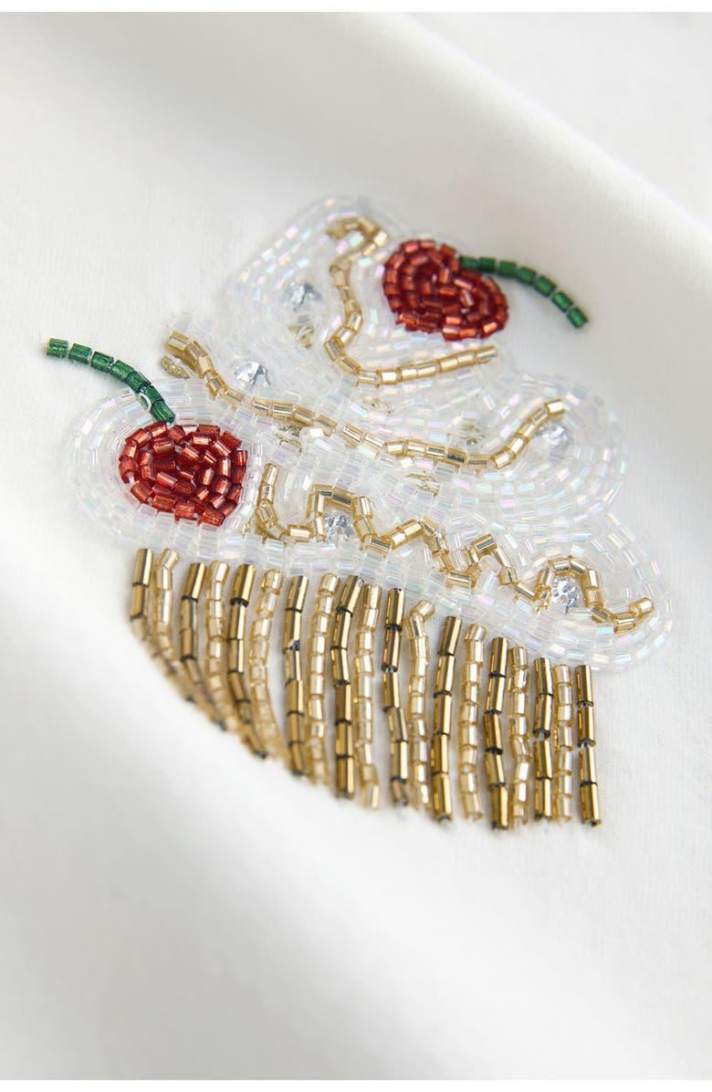 NEXT Kids' Cake Beaded Oversize T-Shirt, Alternate, color, Neutral