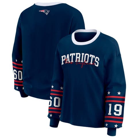 Women's WEAR by Erin Andrews  Navy New England Patriots Sport Long-Sleeve T-Shirt