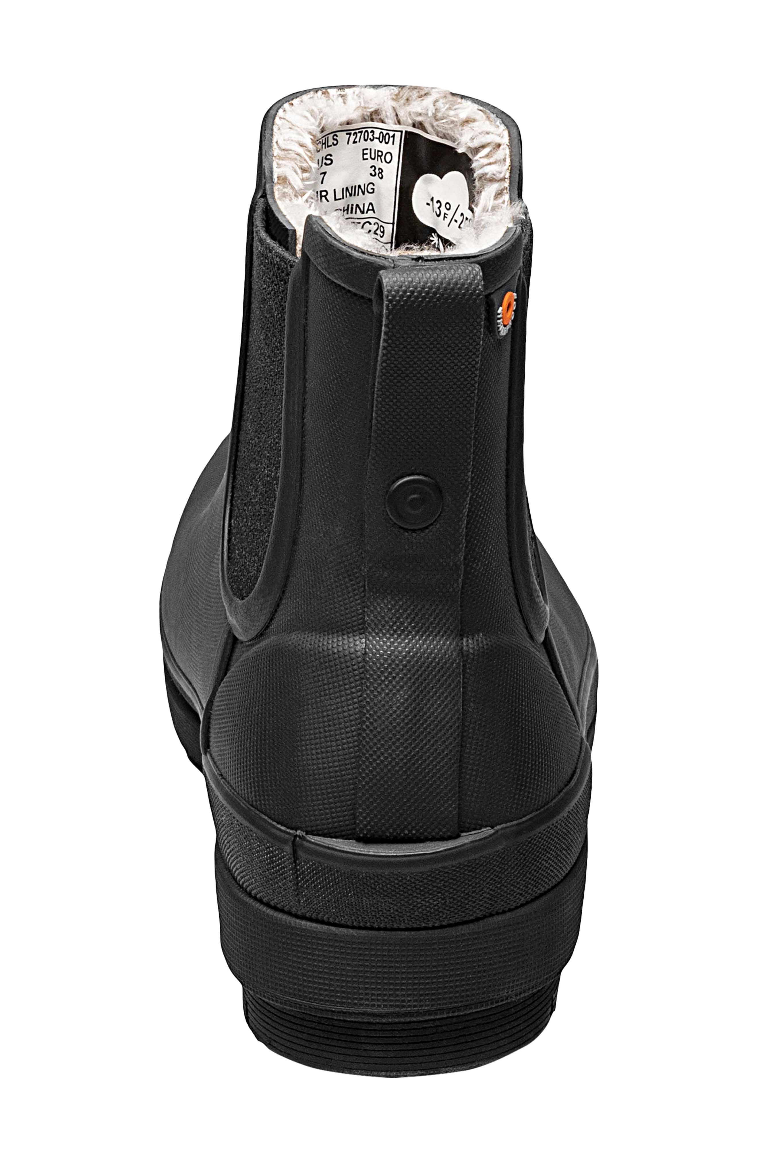 Bogs Amanda II Waterproof Insulated Chelsea Rain Boot, Alternate, color, Black