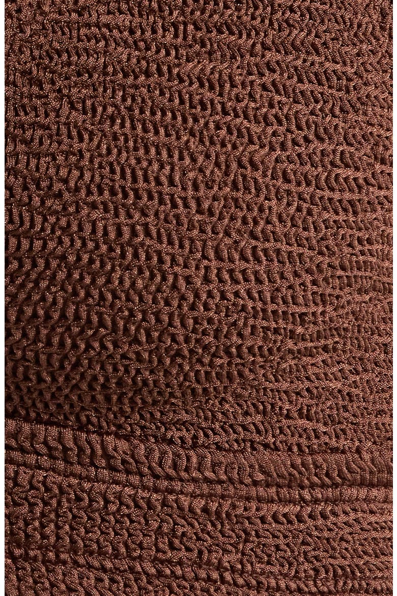 Angel Crinkle Two-Piece Swimsuit, Alternate, color, METALLIC CHOCOLATE