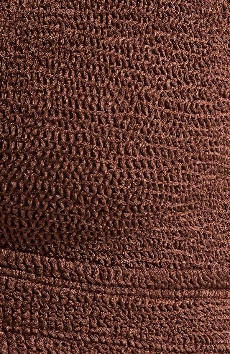 Hunza G Angel Crinkle Two-Piece Swimsuit, Alternate, color, Metallic Chocolate