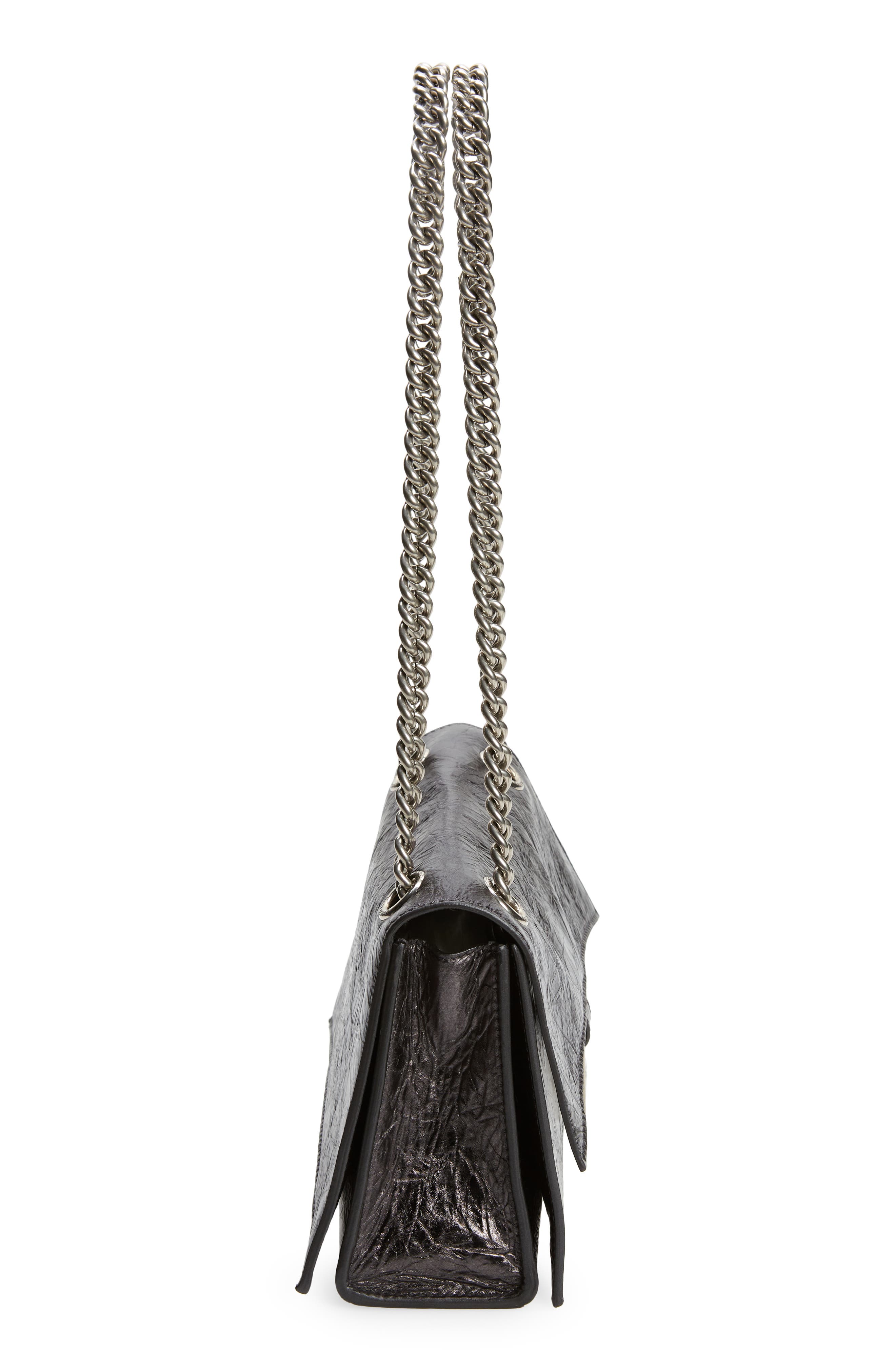 Balenciaga Small Crush Crushed Metallic Leather Shoulder Bag, Alternate, color, 