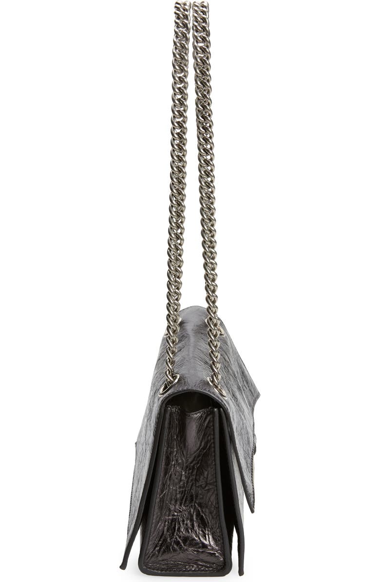 Balenciaga Small Crush Crushed Metallic Leather Shoulder Bag, Alternate, color,