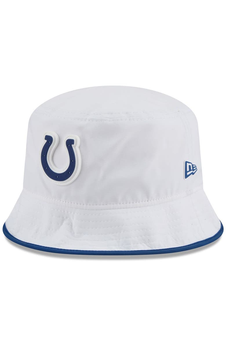 Men's New Era  White Indianapolis Colts 2025 NFL Training Camp Stretch Bucket Hat, Main, color, White