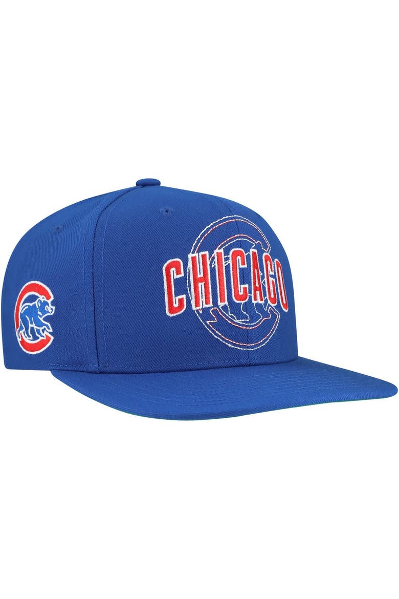 Men's Mitchell & Ness Royal Chicago Cubs Double Up Snapback Hat, Main, color, Royal