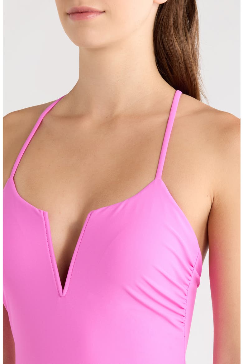 Bexley V-Wire One-Piece Swimsuit, Alternate, color, RADIANT PINK