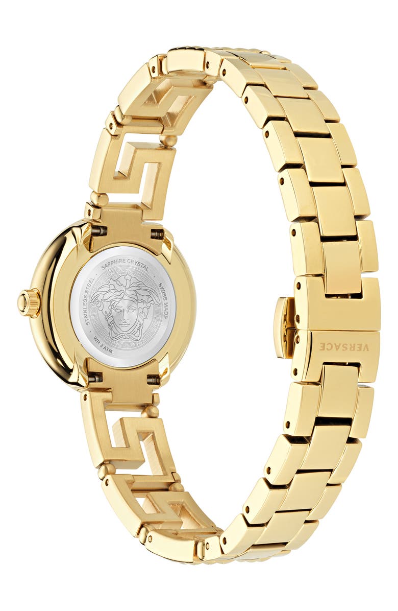 Versace Greca Goddess Mother-of-Pearl Bracelet Watch, 28mm, Alternate, color,