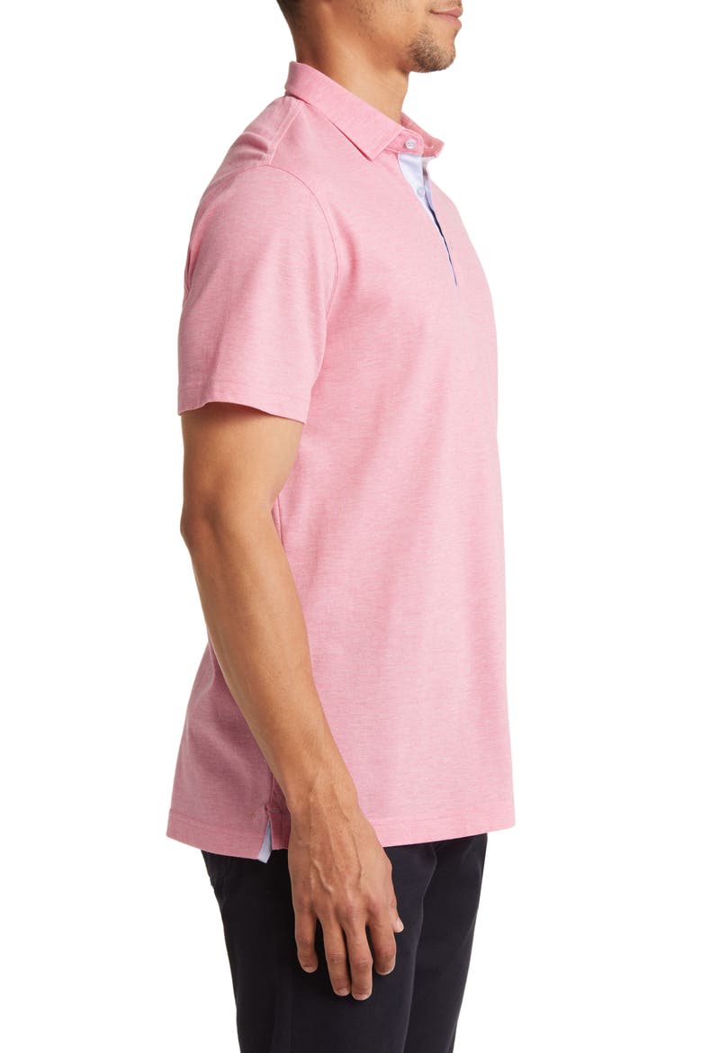 Trim Fit Short Sleeve Polo, Alternate, color, PINK