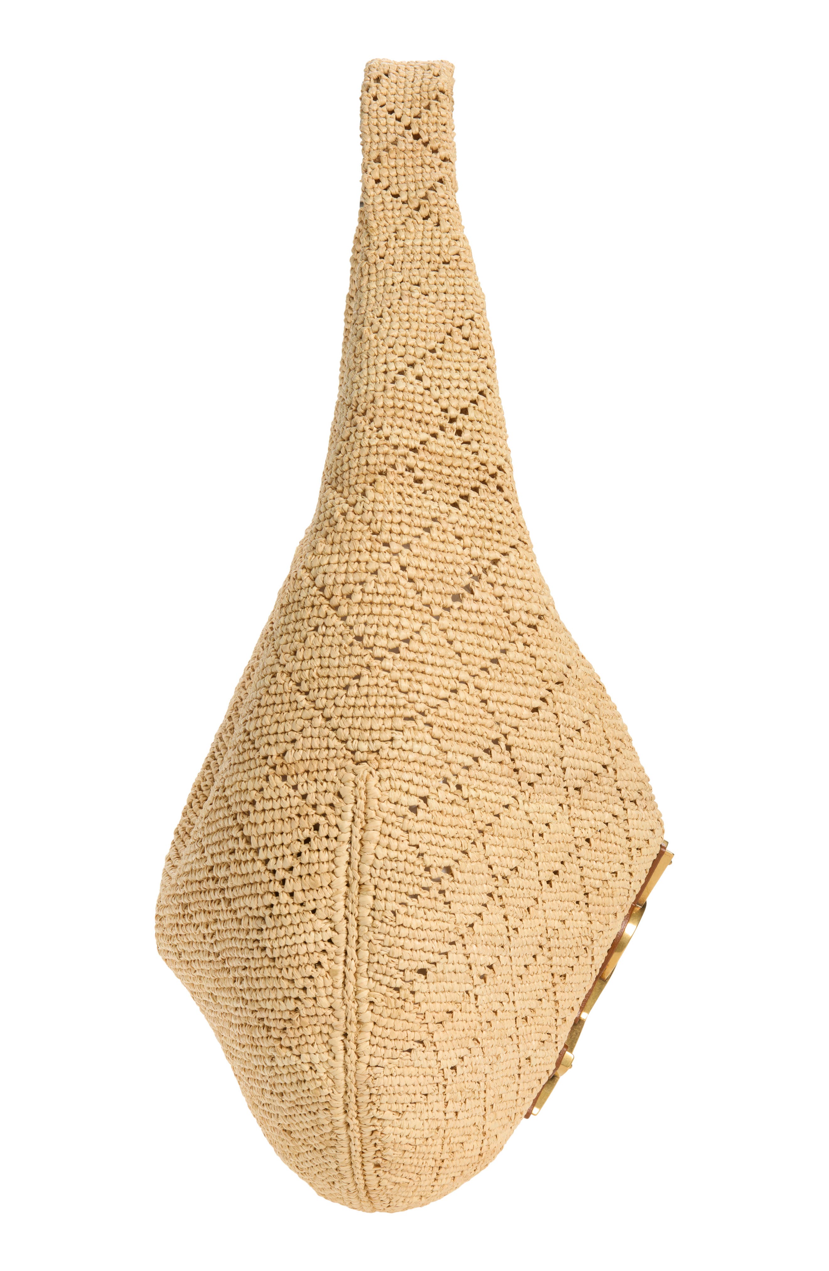 Icare Raffia Hobo Bag, Alternate, color, NATUREL/ BRICK