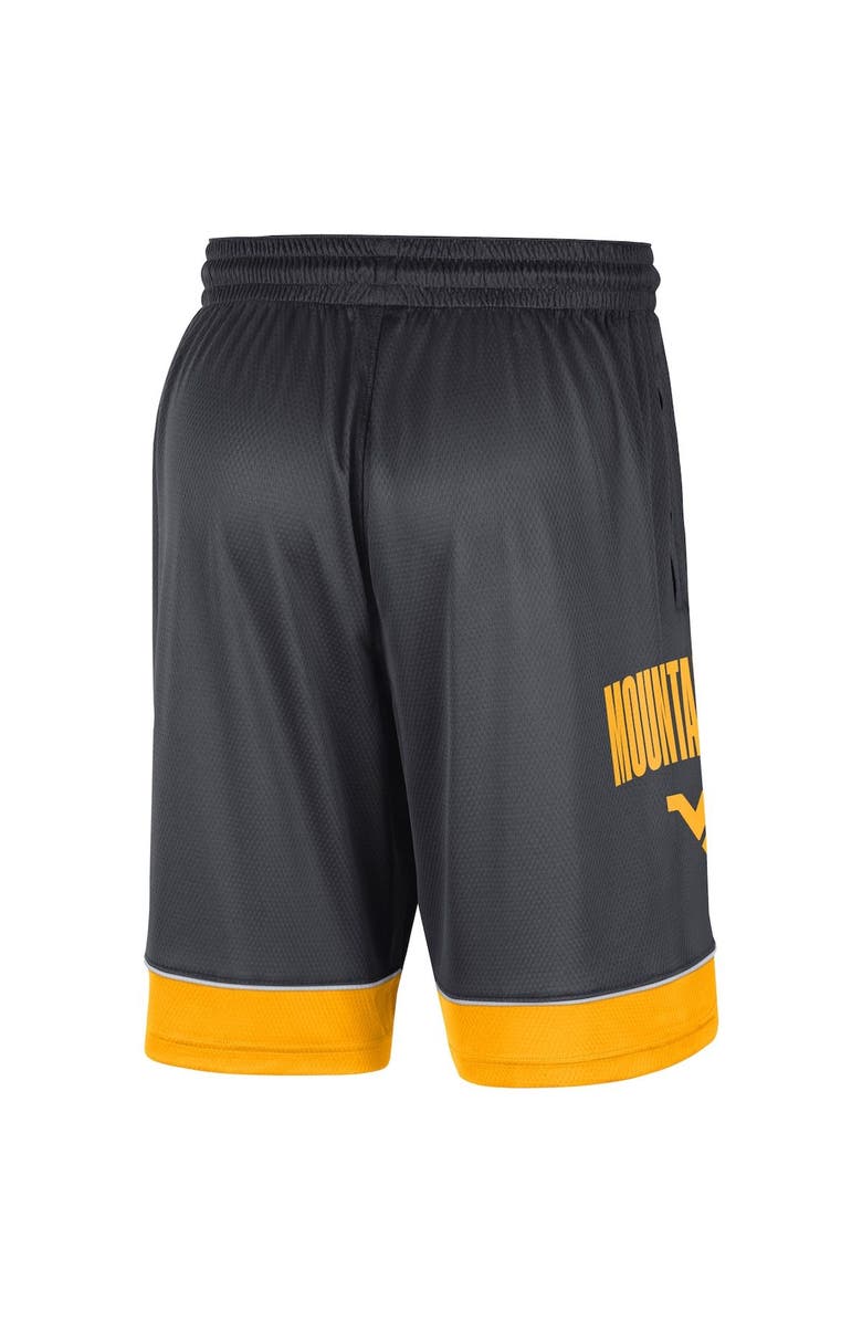 Nike Men's Nike Charcoal/Gold West Virginia Mountaineers Fast Break Shorts, Alternate, color, 