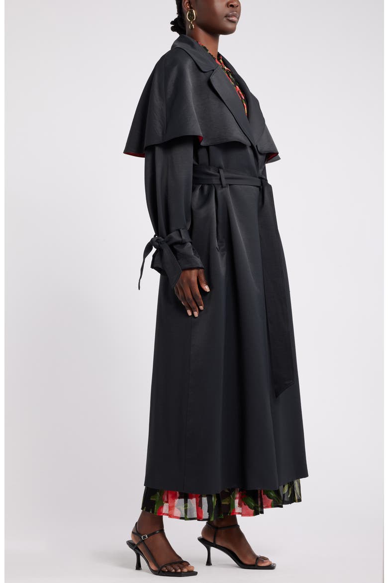Harbison Trench Coat, Alternate, color, BLACK