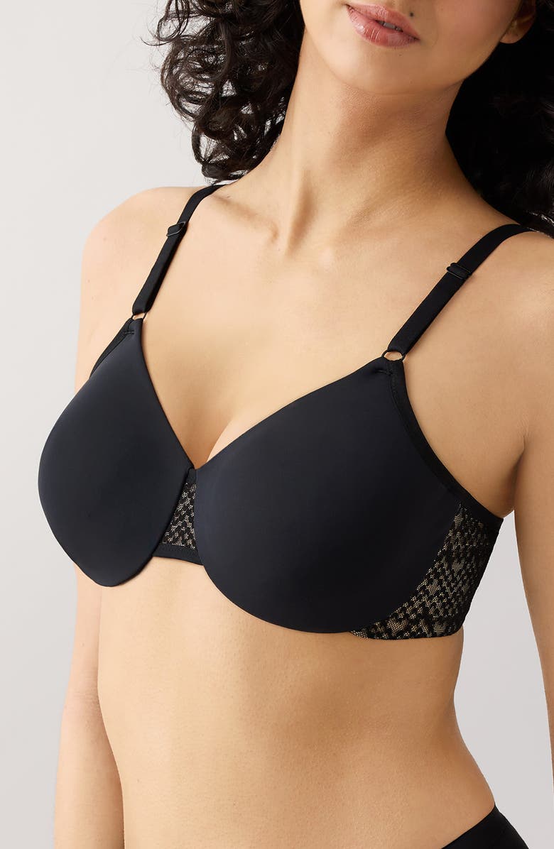Wacoal Comfort Within Reach Underwire Bra, Alternate, color, Black