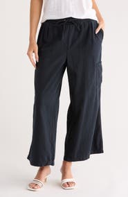 NYDJ Whitney High Waist Crop Wide Leg Cargo Pants