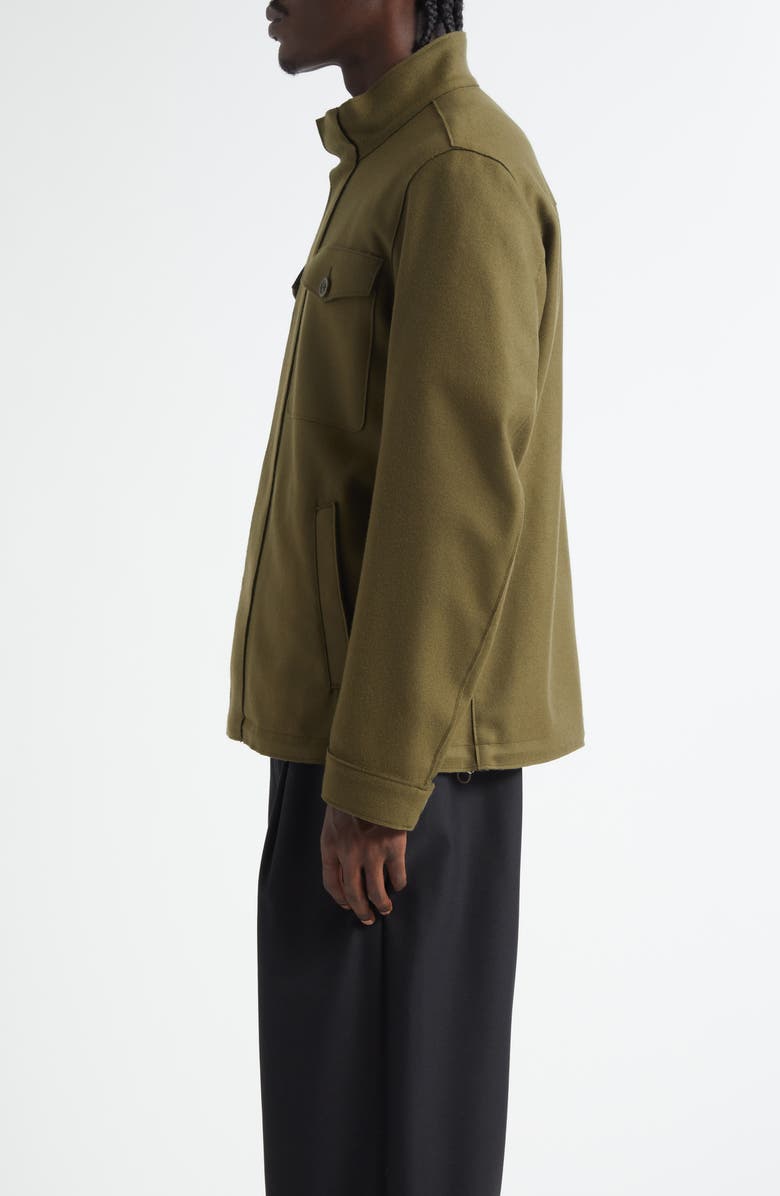 Herno Virgin Wool Blend Shirt Jacket, Alternate, color, Military Green