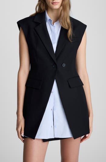 売れ筋商品|||ケネスコール カットソー トップス レディース Women's Layered Vest With Detachable Front Shirt Black/Pale Sky Layered Vest with Detachable Front Shirt