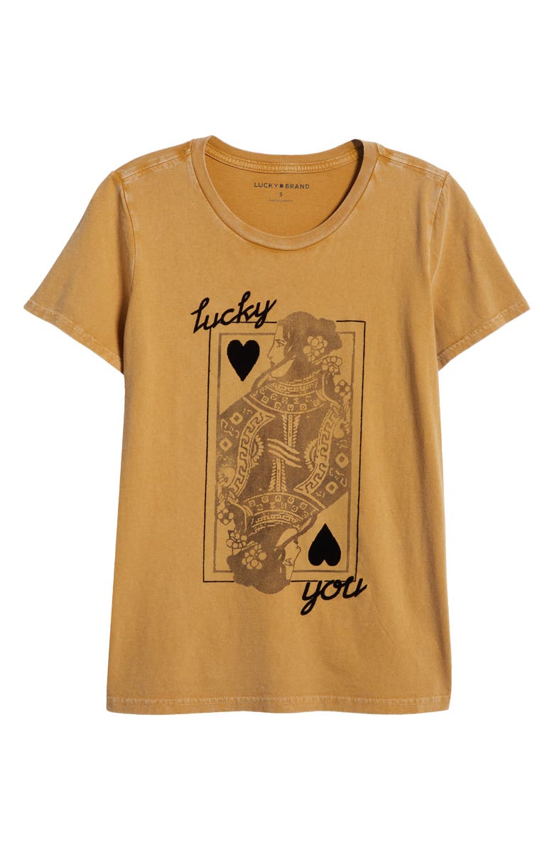 Lucky Brand Lucky You Card Cotton Graphic T-Shirt, Alternate, color, 