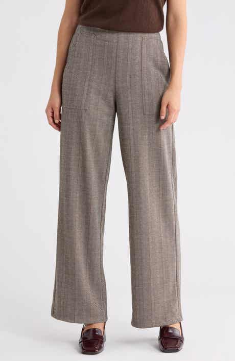 MAX STUDIO Stripe Wide Leg Ponte Pants