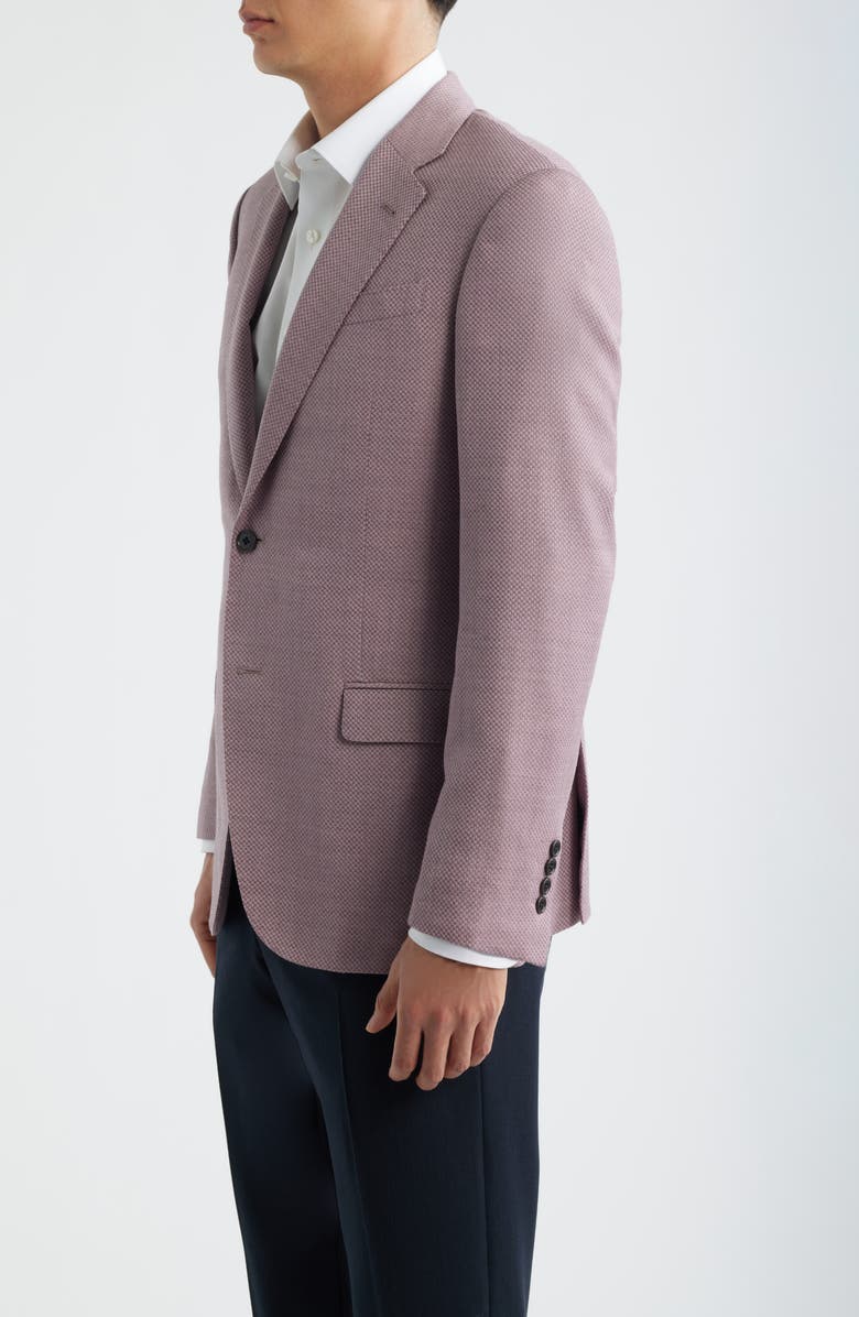 Emporio Armani Dusky Pink Knit Virgin Wool Sport Coat, Alternate, color, Mauve