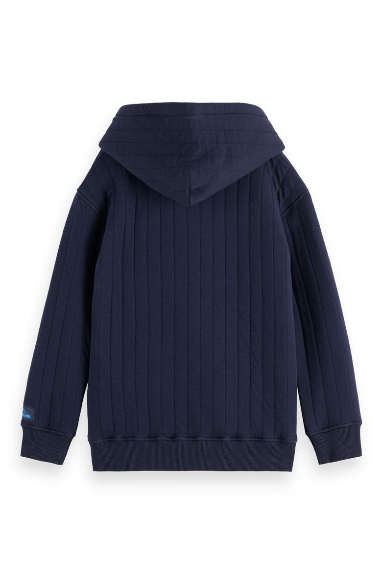 Kids' Quilted Hoodie, Alternate, color, SKY CAPTAIN