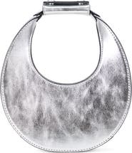 STAUD Good Night Moon Leather Top Handle Bag