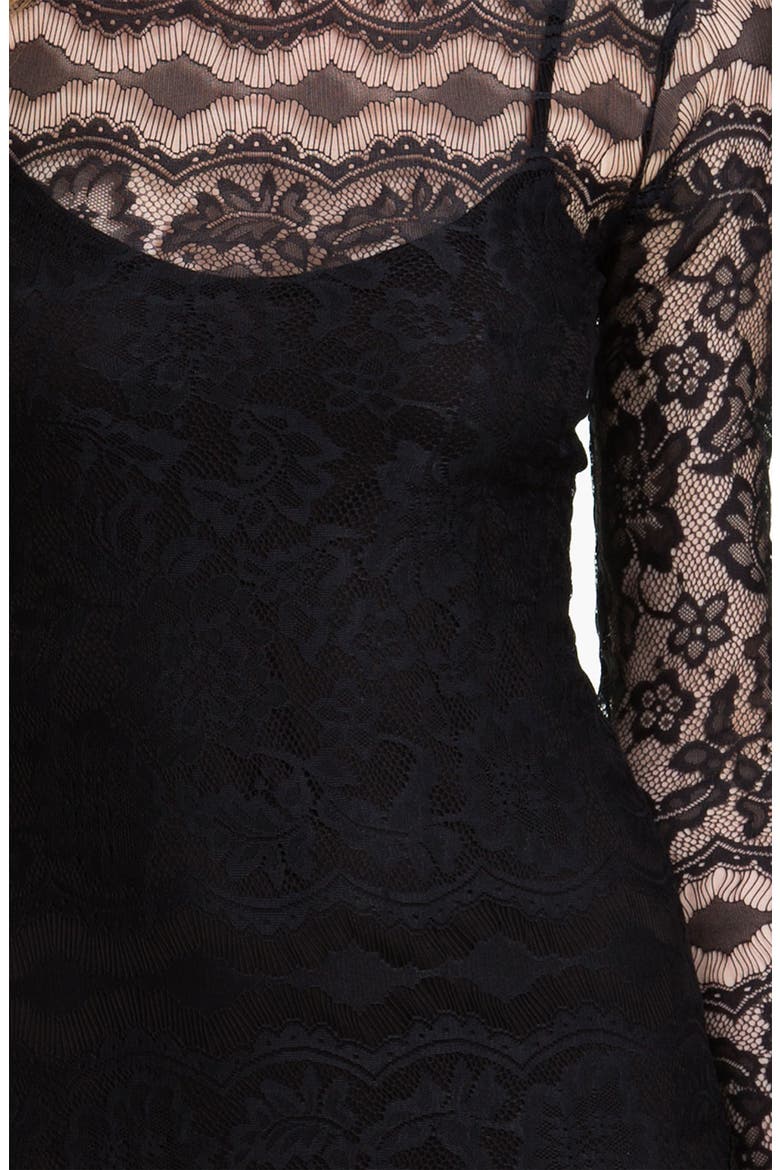 Lace Dress, Alternate, color, BLACK